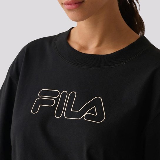 Cropped Fila Over Outline Union 1911 Feminino