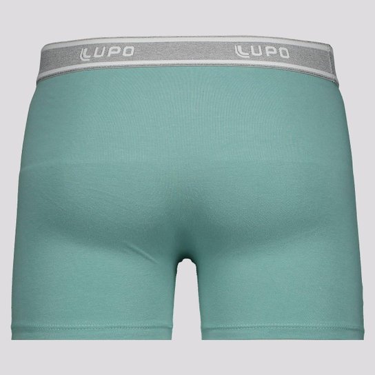 Cueca Boxer Lupo Basic Algodão com Elastano Verde