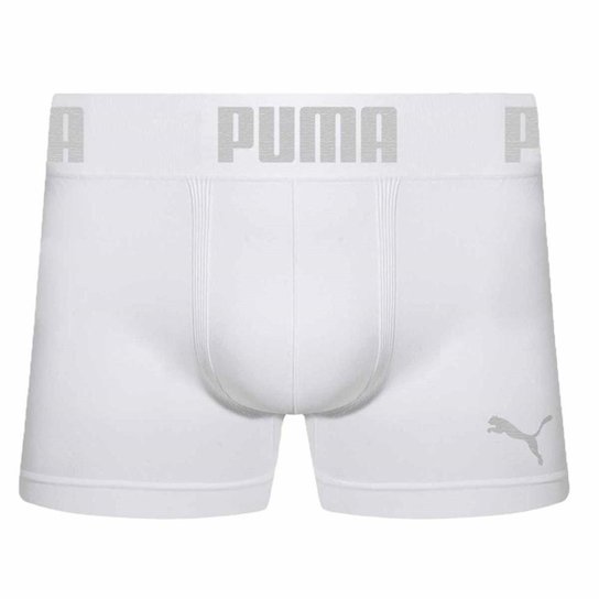 Cueca Boxer Puma Sem Costura Masculina - Branco e