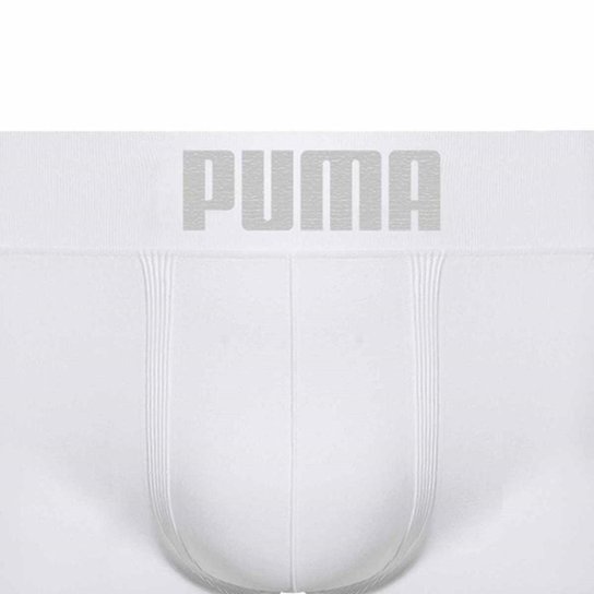 Cueca Boxer Puma Sem Costura Masculina - Branco e