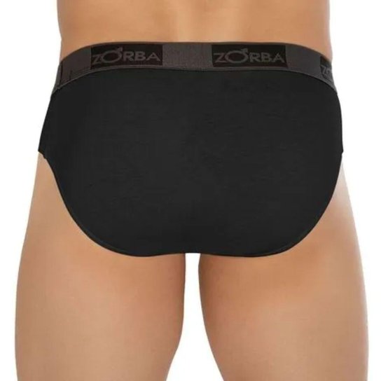 Cueca Zorba Slip 716 Forro Frontal Go Tagless Algodão