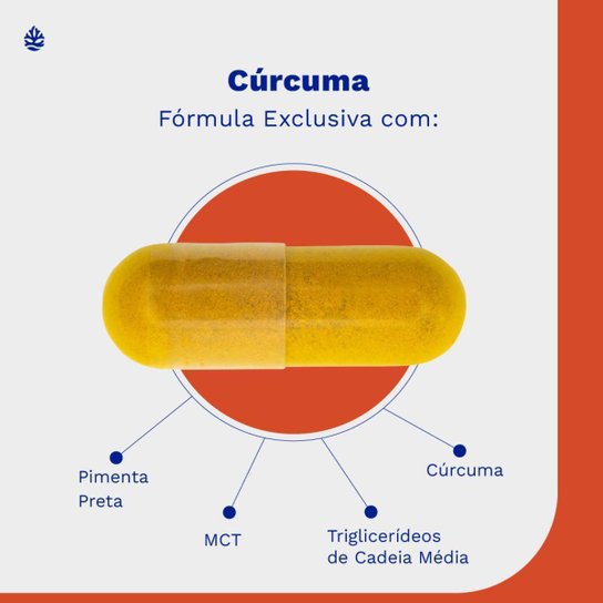 Cúrcuma 100% Vegetal 500mg 60 Capsulas Ocean Drop