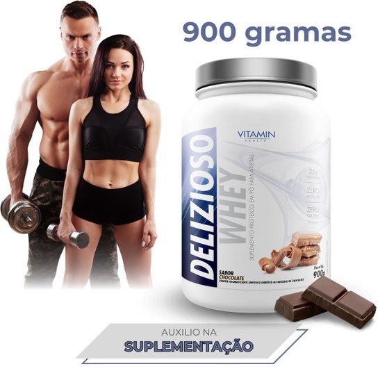 Delizioso Whey Vh Baunilha Chocolate Morango 900g
