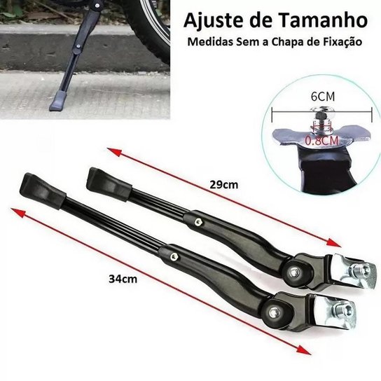Descanso Pezinho Central De Pé Bicicleta Aro 20 Até 29 Regulável