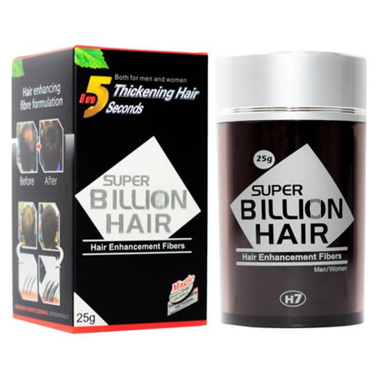 Disfarce para Calvície Super Billion Hair - 25g Castanho Claro