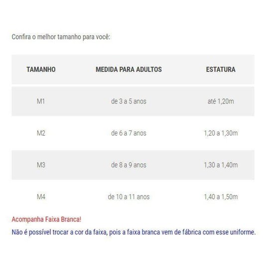 Dobok/Kimono Taekwondo - Leve Com Faixa- Infantil - Sung Ja .