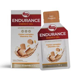 Endurance Energy Gel - 12 Sachês 30g Paçoca - Vitafor