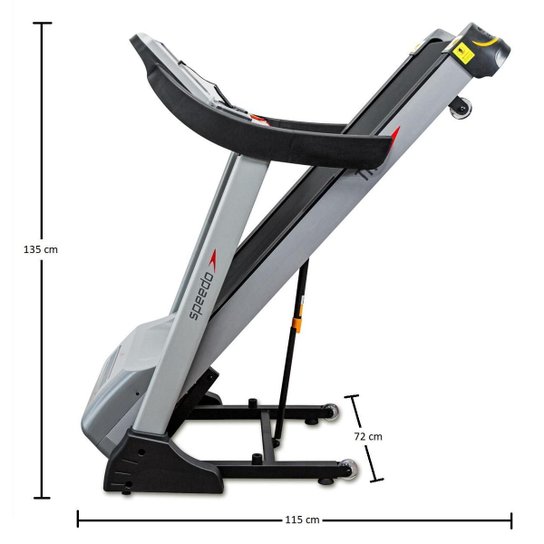 Esteira Speedo TR4 c/ Inclinação Eletrônica e Amortecimento - Motor DC 3.5HP até 16km/h (220V)