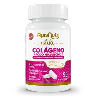 Estiki colágeno verisol +  hialurônico Apisnutri 90 comprimídos
