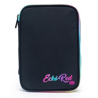 Estojo Feminino Box Ecko Escolar com Elasticos 100 Pens Grande Reforçado