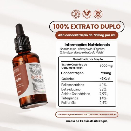 Extrato Líquido Reishi 60 ml | Fungi Life