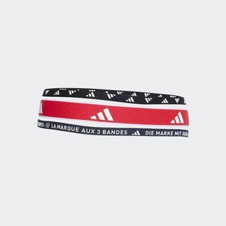 Faixas de Cabeça Adidas Multiple Width Training 3 Unidades - PRETO/VERMELHO U