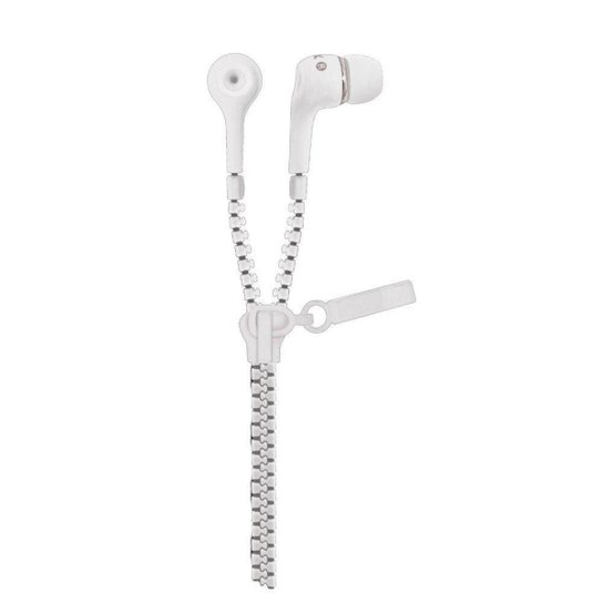 FONE DE OUVIDO INTRA AURICULAR OEX FN400 ZÍPER BRANCO