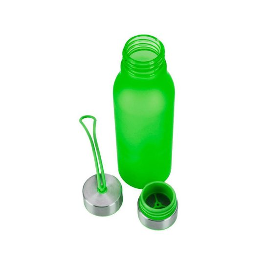 Garrafa Squeeze 600ml Chá Água Tampa Metal C/ Alça E Filtro