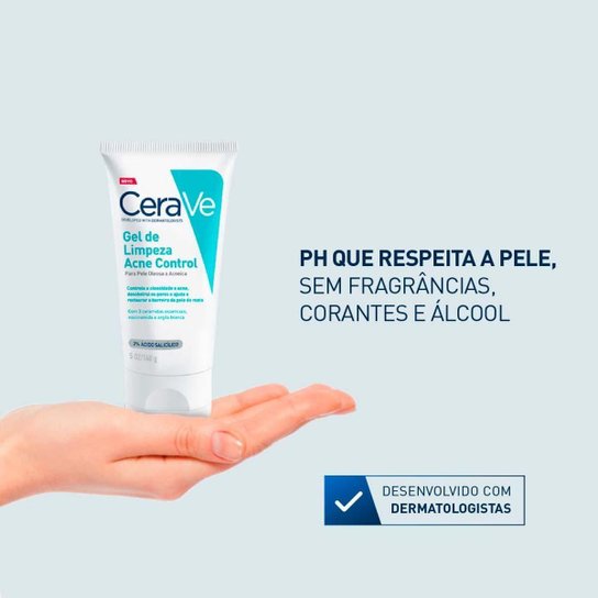 Gel de Limpeza Facial Cerave Acne Control 140g
