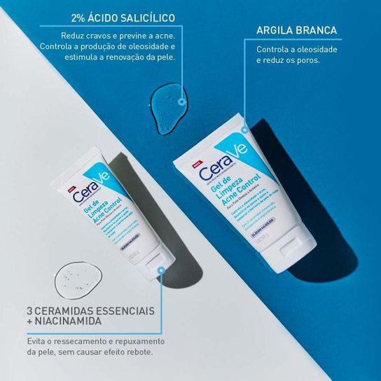 Gel de Limpeza Facial Cerave Acne Control 60g
