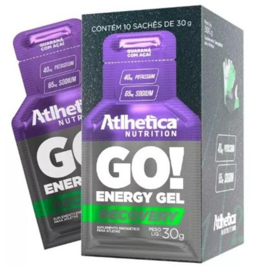 GO! Recovery & Energy Gel (Caixa c/10 sachês de 30g) Atlhetica Nutrition