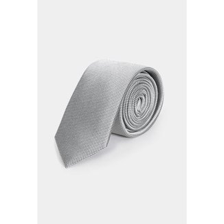 Gravata Aramis Jacquard Seda Grade Cinza
