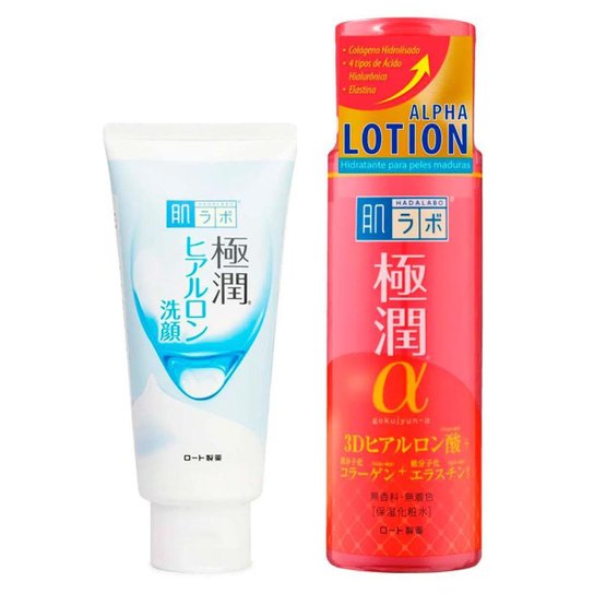 Hada Labo Kit – Sabonete Hidratante Facial Gokujyun Face Wash100g + Loção Hidratante Anti-idade Goku