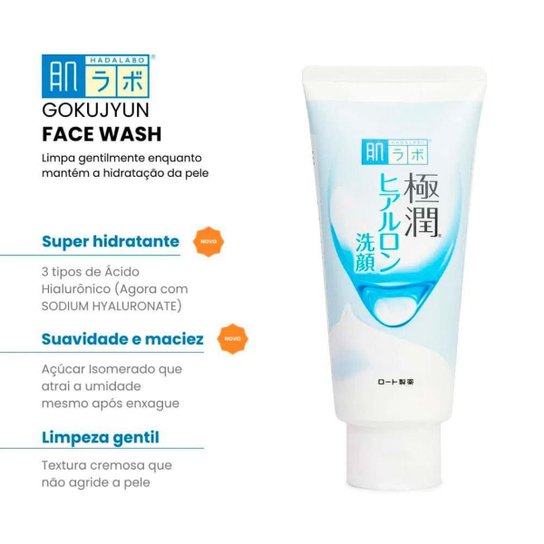 Hada Labo Kit – Sabonete Hidratante Facial Gokujyun Face Wash100g + Loção Hidratante Anti-idade Goku