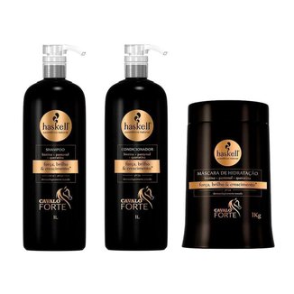 Haskell Cavalo Forte Kit - Shampoo + Condicionador + Máscara Kit