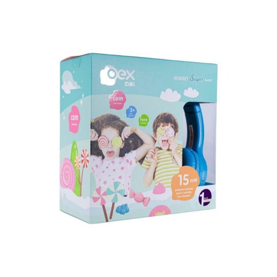 HEADSET KIDS OEX KIDS HS317 SUGAR DOBRÁVEL AZUL