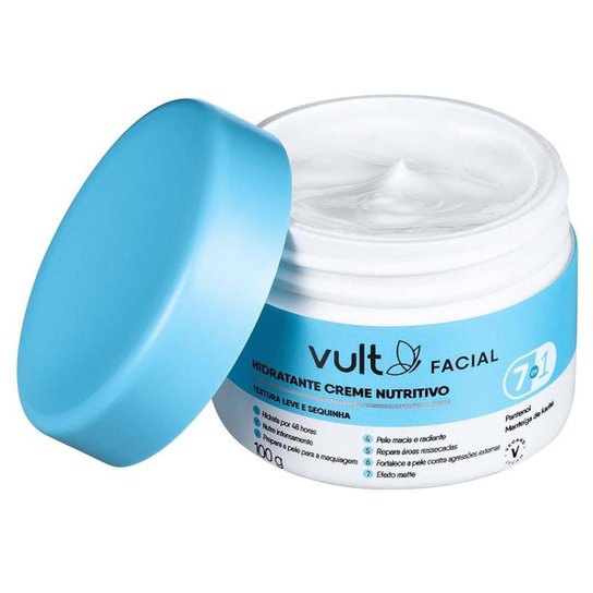 Hidratante Creme Facial Nutritivo 7 em 1 Vult 100g