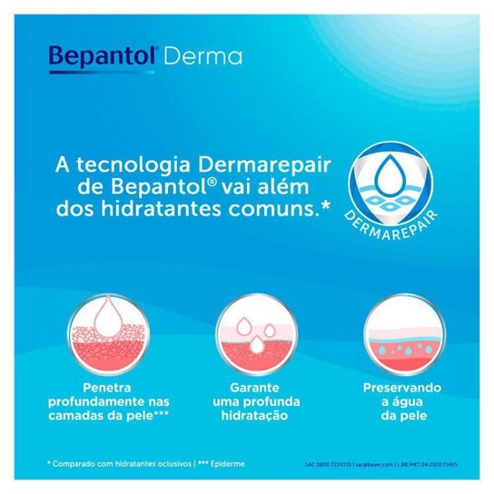 Hidratante Oil Free Bepantol Derma Toque Seco 30G