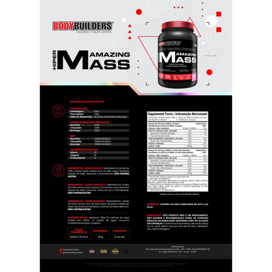 Hiper Amazing Mass 1,5Kg +Bcaa 4,5 1kg-Bodybuilders