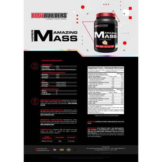 Hiper Amazing Mass 1,5Kg +Bcaa 4,5 1kg-Bodybuilders