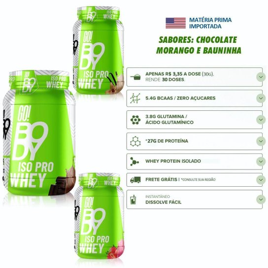 Iso Pro Whey 900g Go Body Whey Isolado