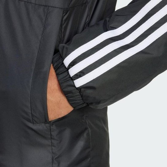 Jaquela Adidas Puffer Bobojaco Isolamento 3 Listras Com Capuz Masculina