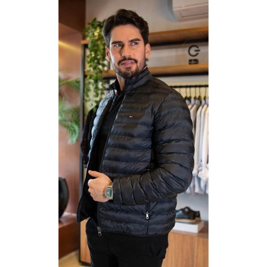 Jaqueta Acolchoada Tommy Hilfiger Térmica Azul Marinho