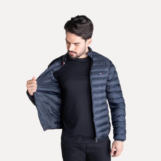 Jaqueta Acolchoada Tommy Hilfiger Térmica Azul Marinho