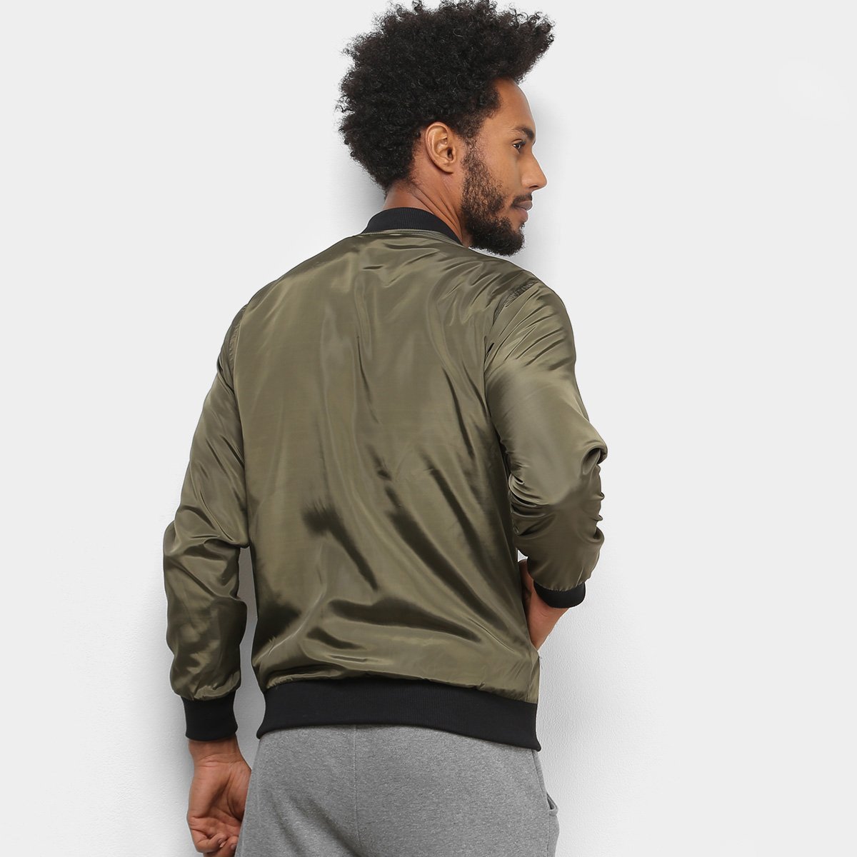 jaqueta bomber masculina verde