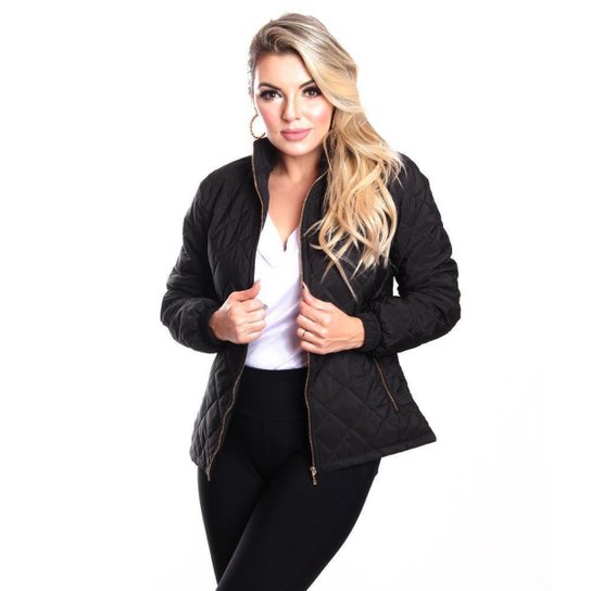 Jaqueta Bomber Ox Silver Matelassê Feminina