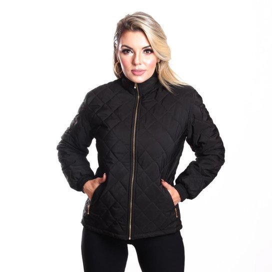 Jaqueta Bomber Ox Silver Matelassê Feminina