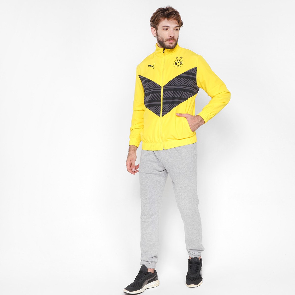 Jaqueta Borussia Dortmund Pré-Jogo 22/23 Puma Masculina | Allianz