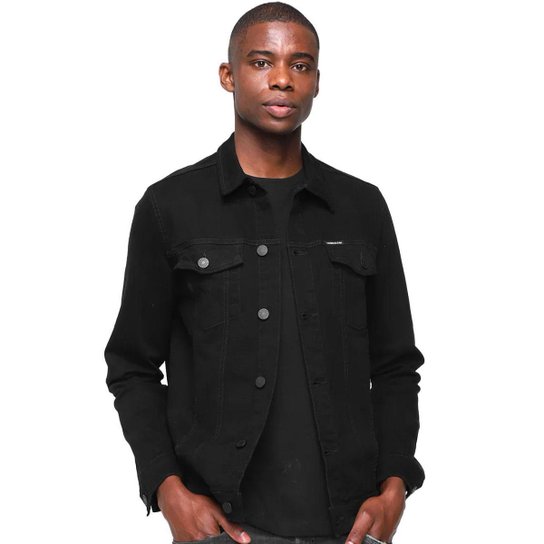 Jaqueta Calvin Klein Jeans Trucker Essential Infinite Black Masculina
