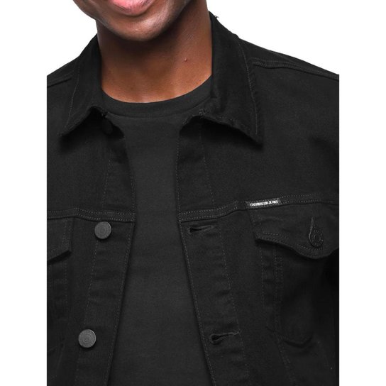 Jaqueta Calvin Klein Jeans Trucker Essential Infinite Black Masculina