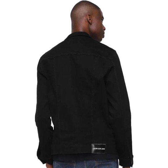 Jaqueta Calvin Klein Jeans Trucker Essential Infinite Black Masculina