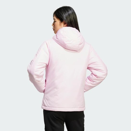 Jaqueta Capuz Isolamento Essentials Três Listras Adidas Feminina