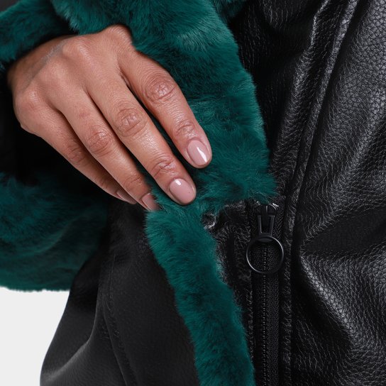 Jaqueta Colcci Detalhes Pelúcia Feminina