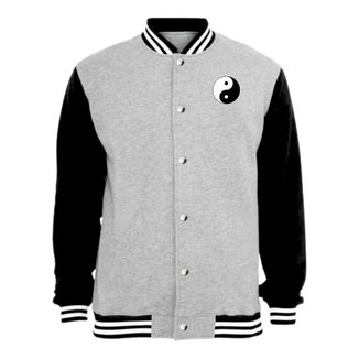 Jaqueta Colegial Moletom Calttony Yin Yang Sem Bolso
