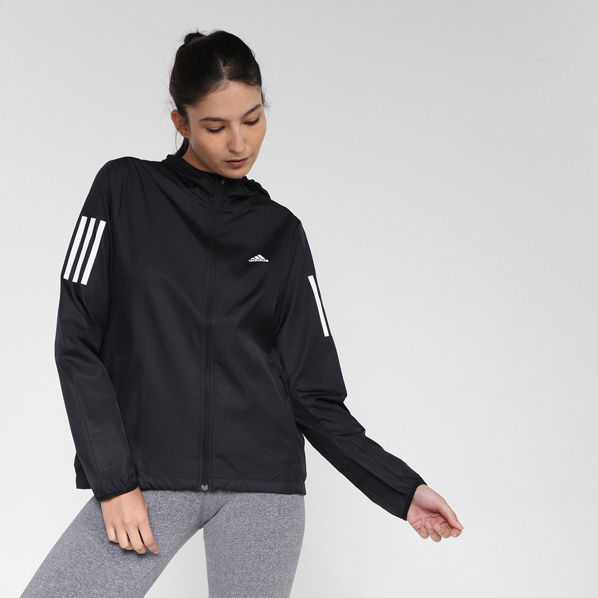 Jaqueta Corta Vento Adidas Own the Run Feminina Allianz Parque Shop