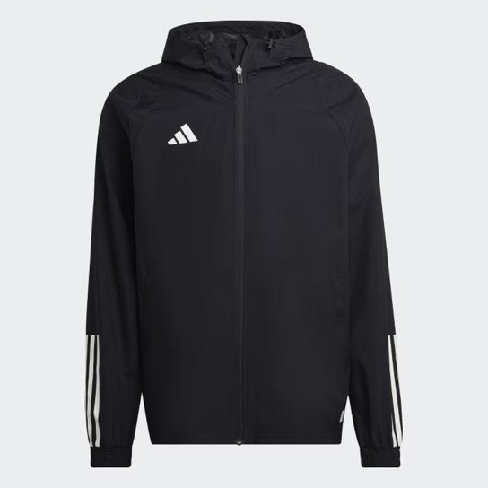 Jaqueta de Chuva Adidas Tiro 23 com Capuz Preta HK7656