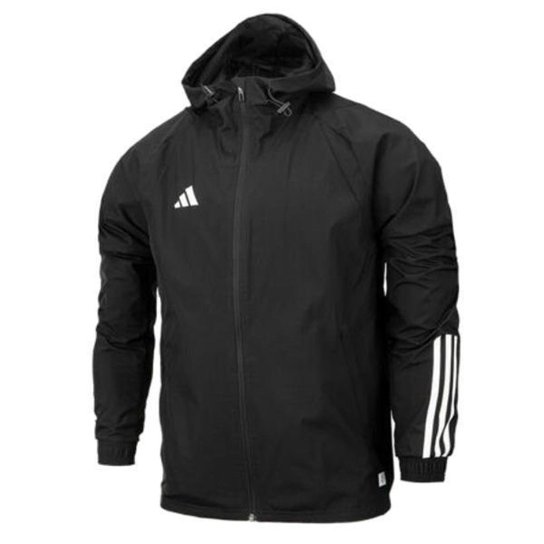 Jaqueta de Chuva Adidas Tiro 23 com Capuz Preta HK7656