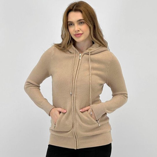 Jaqueta Dunialin de Lã com Capuz Feminina