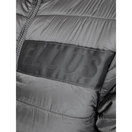 Jaqueta Ellus Masculina Nylon Bomber Gominhos Cinza