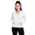 Jaqueta feminina esportiva Dry respirável com capuz bolsos leve - Branco